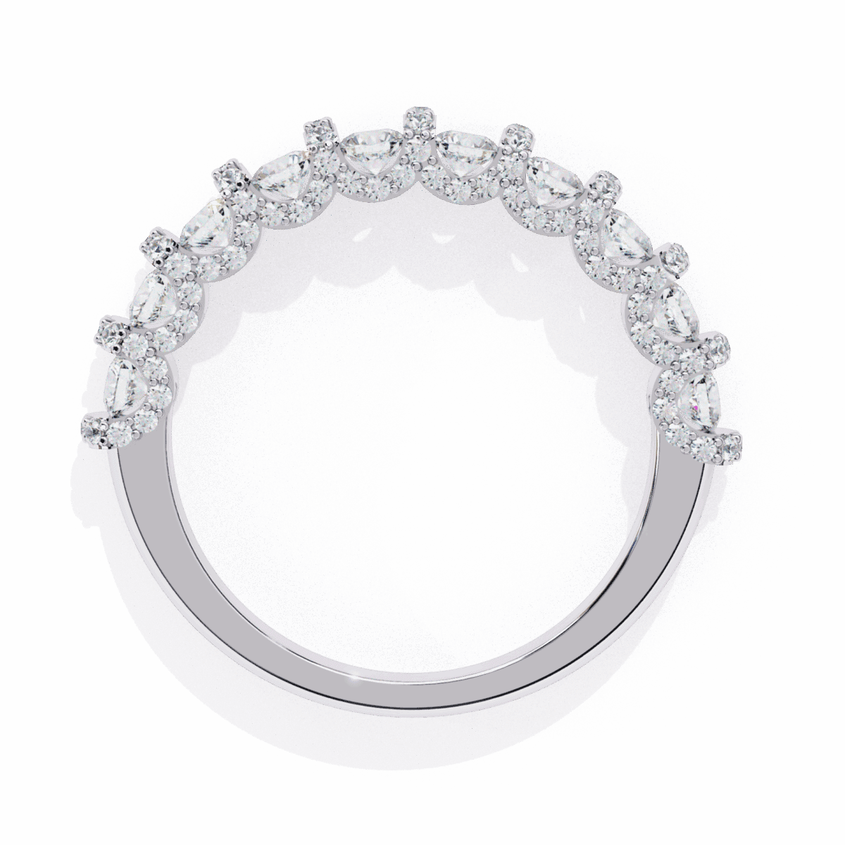 1 Carat Round Cut Eternity Wedding Band  Image 4