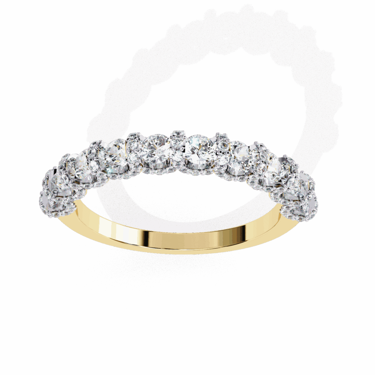 1 Carat Round Cut Eternity Wedding Band  Image 7