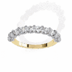 1 Carat Round Cut Eternity Wedding Band - Image 7