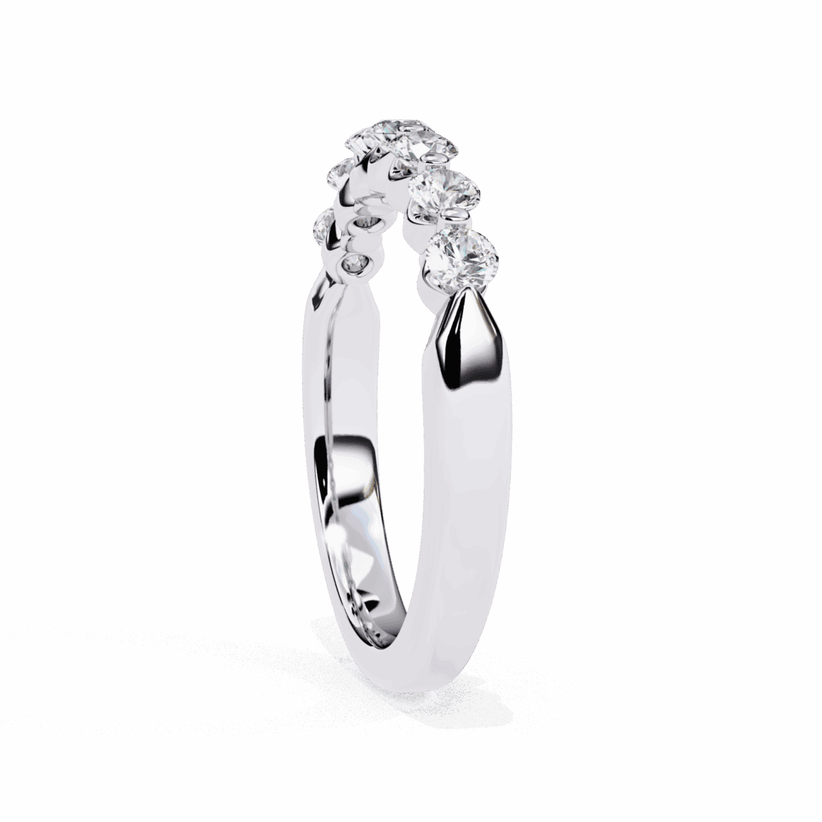 0.5 Carat Round Cut Stackable Diamond Band  Image 4