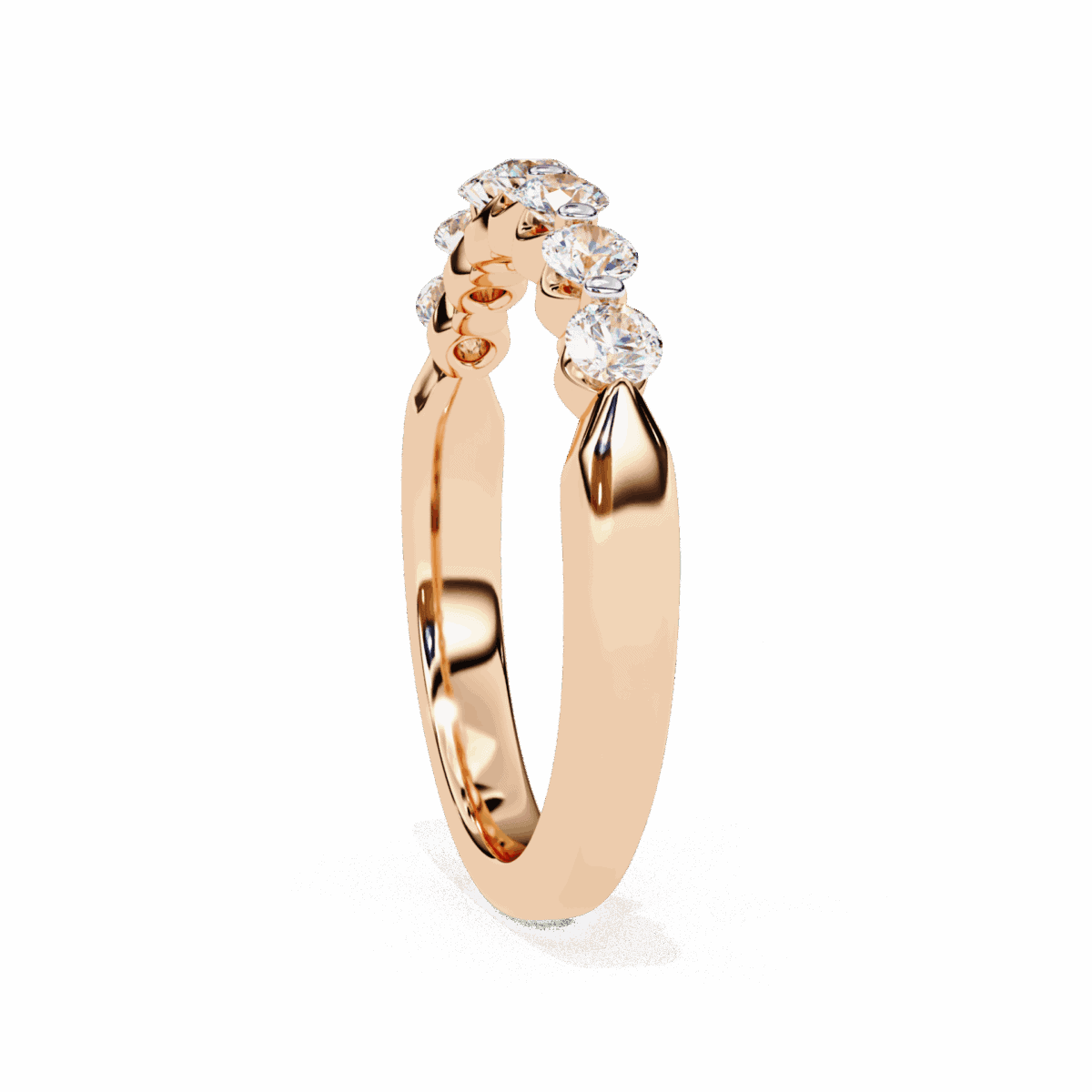 0.5 Carat Round Cut Stackable Diamond Band  Image 11