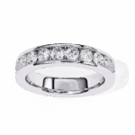 1 Carat Round Cut Minimal Diamond Band for Her - Image 2