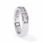 1 Carat Round Cut Minimal Diamond Band for Her - Image 3