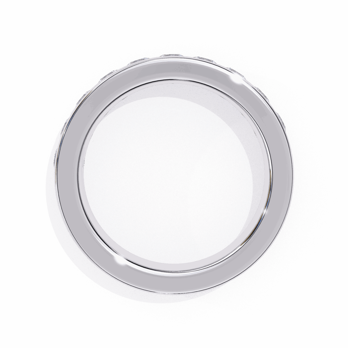 1 Carat Round Cut Minimal Diamond Band for Her  Image 4