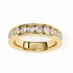 1 Carat Round Cut Minimal Diamond Band for Her - Image 6