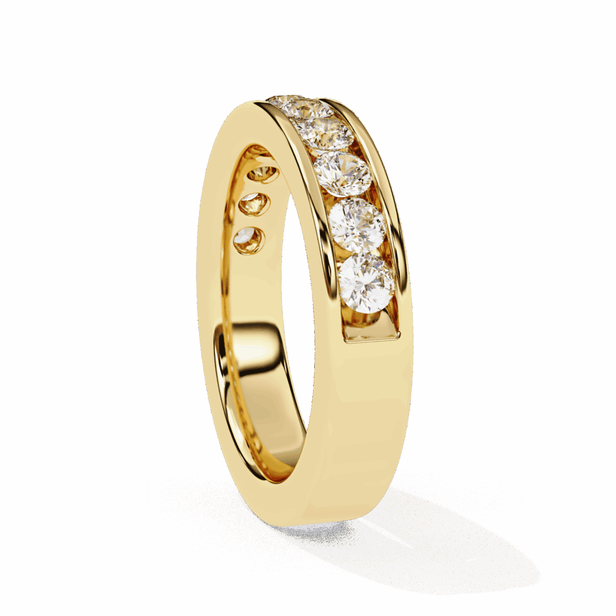 1 Carat Round Cut Minimal Diamond Band for Her  Image 7