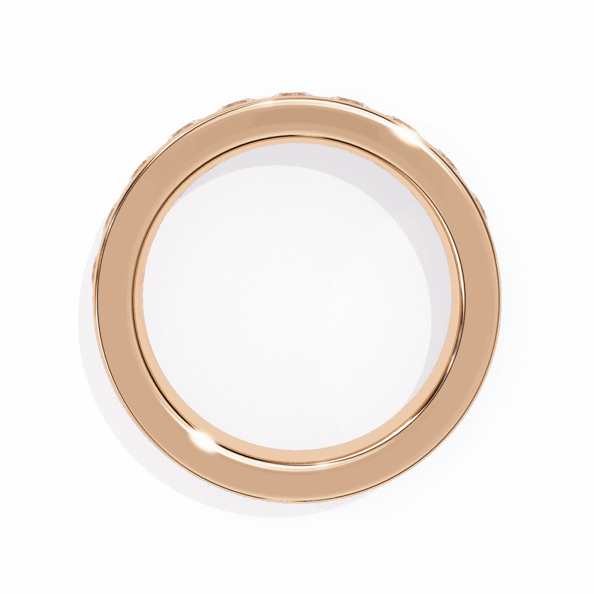 1 Carat Round Cut Minimal Diamond Band for Her  Image 12