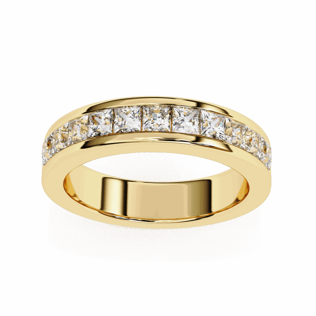 1 Carat Princess Cut Minimal Diamond Band for Her  Image 2