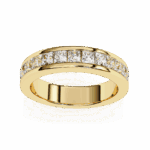1 Carat Princess Cut Minimal Diamond Band for Her - Image 2