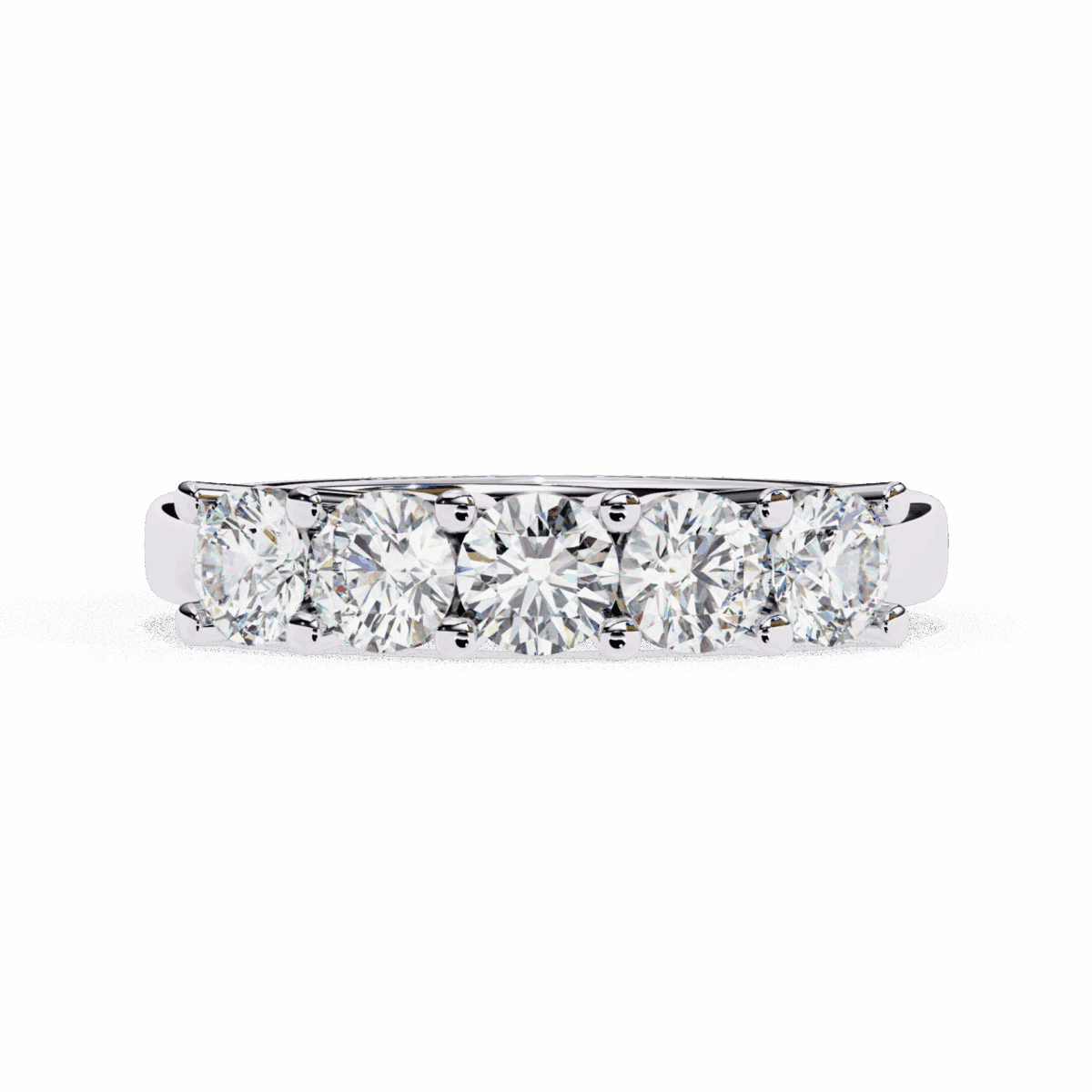 1 Carat Round Cut Classic Everyday Diamond Band  Image 1