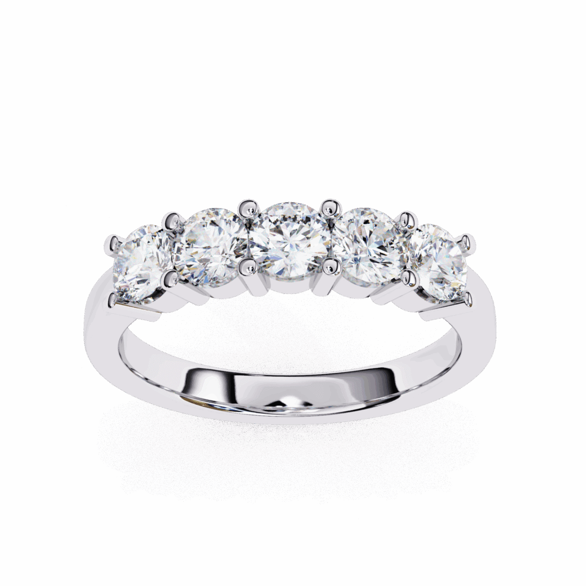 1 Carat Round Cut Classic Everyday Diamond Band  Image 2