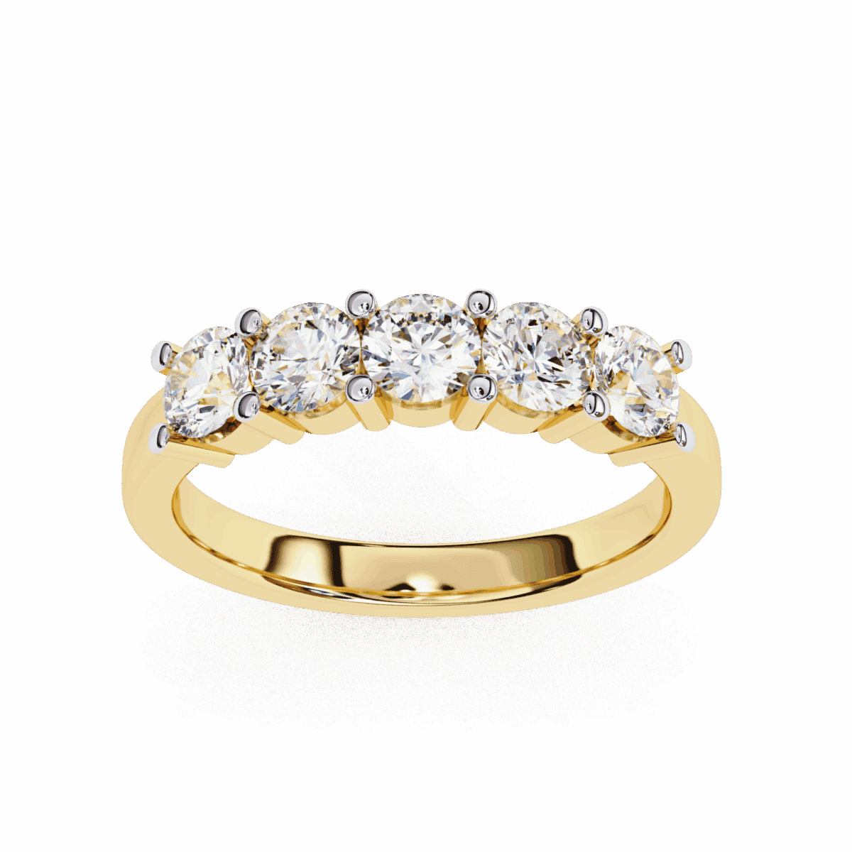 1 Carat Round Cut Classic Everyday Diamond Band  Image 6