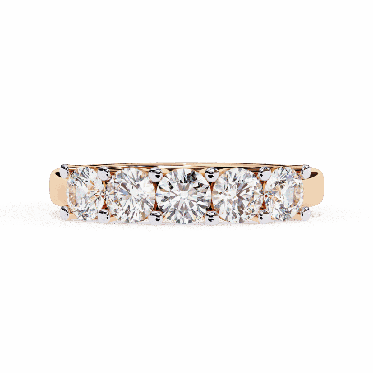 1 Carat Round Cut Classic Everyday Diamond Band  Image 9