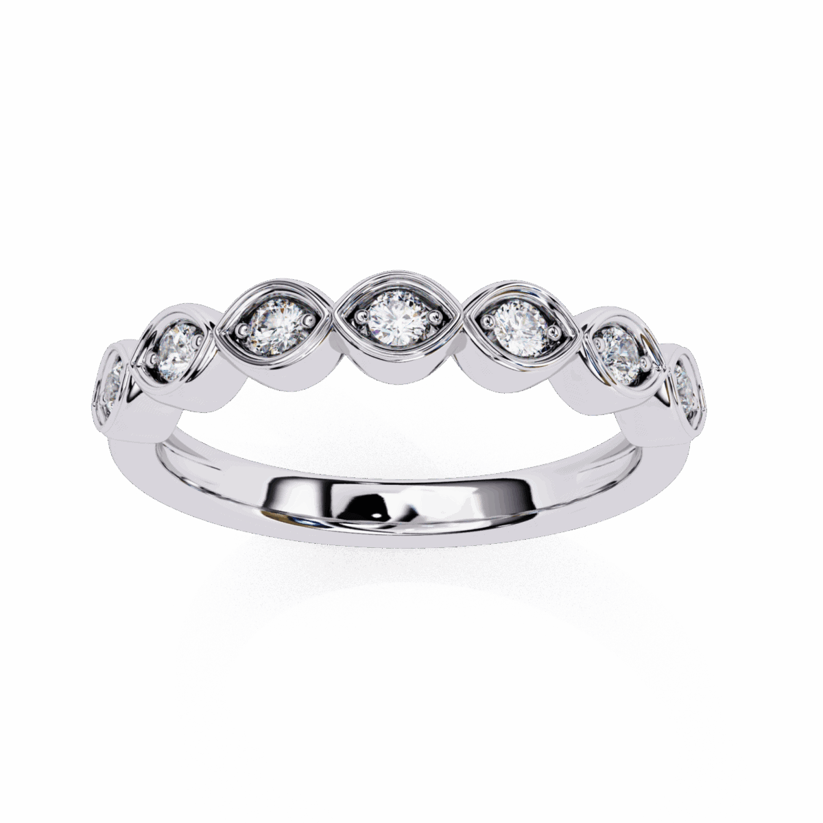 0.15 Carat Round Cut Stackable Diamond Ring  Image 3
