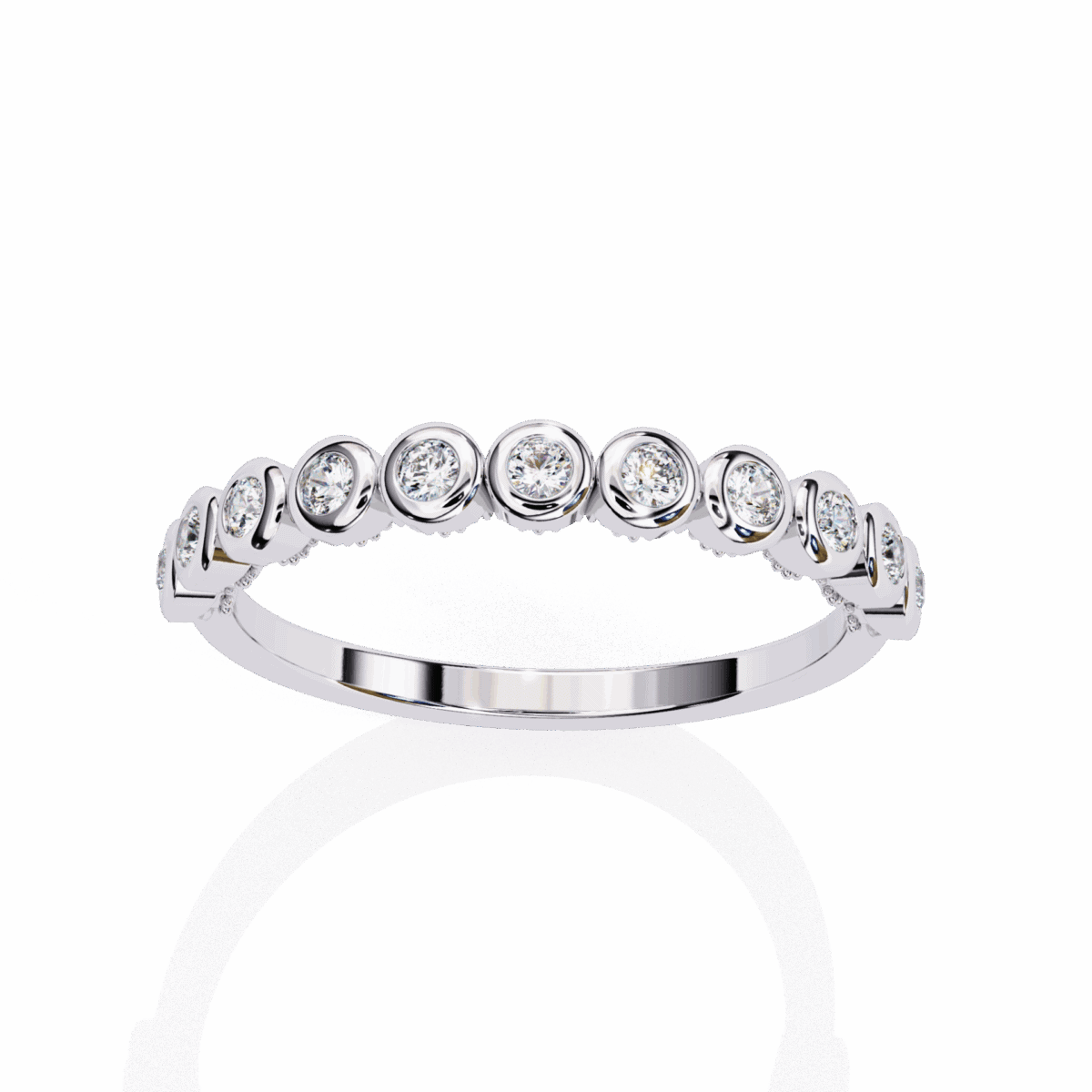 0.15 Carat Round Cut Timeless Diamond Band  Image 2