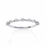 0.15 Carat Round Cut Minimal Diamond Band for Her - Image 3