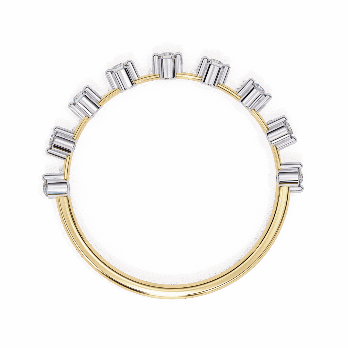 0.15 Carat Round Cut Minimal Diamond Band for Her  Image 8