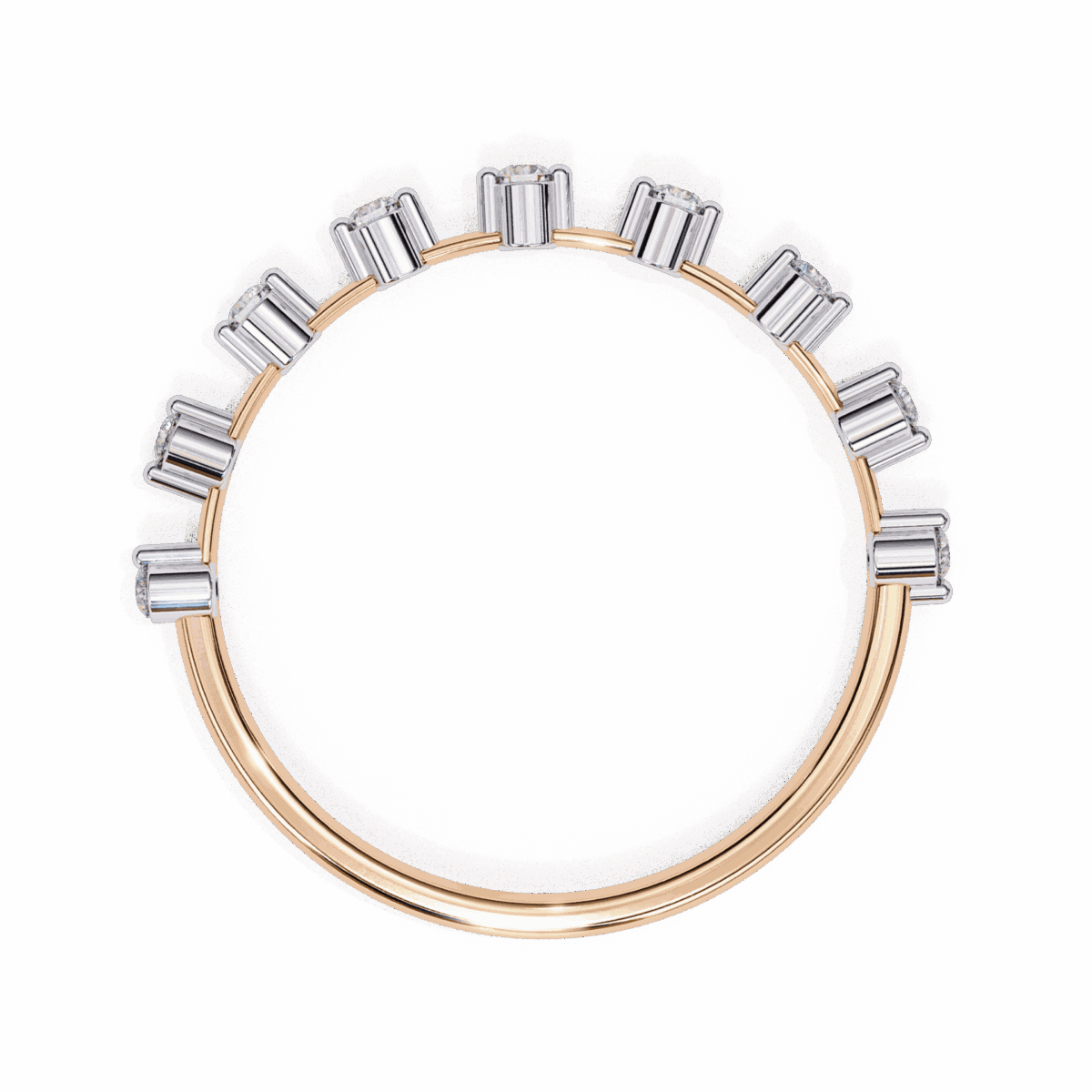 0.15 Carat Round Cut Minimal Diamond Band for Her  Image 12