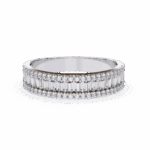 0.5 Carat Baguette and Round Cut Eternity Engagement Ring