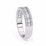 0.5 Carat Baguette and Round Cut Eternity Engagement Ring - Image 3