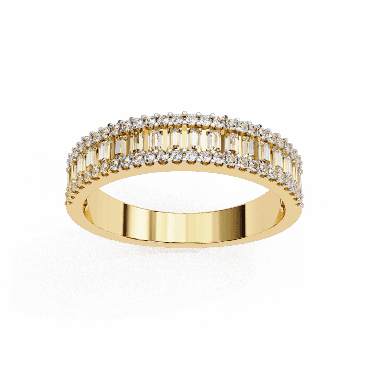 0.5 Carat Baguette and Round Cut Eternity Engagement Ring  Image 6