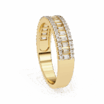 0.5 Carat Baguette and Round Cut Eternity Engagement Ring - Image 7