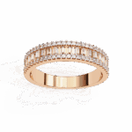 0.5 Carat Baguette and Round Cut Eternity Engagement Ring - Image 10