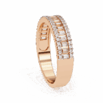 0.5 Carat Baguette and Round Cut Eternity Engagement Ring - Image 11