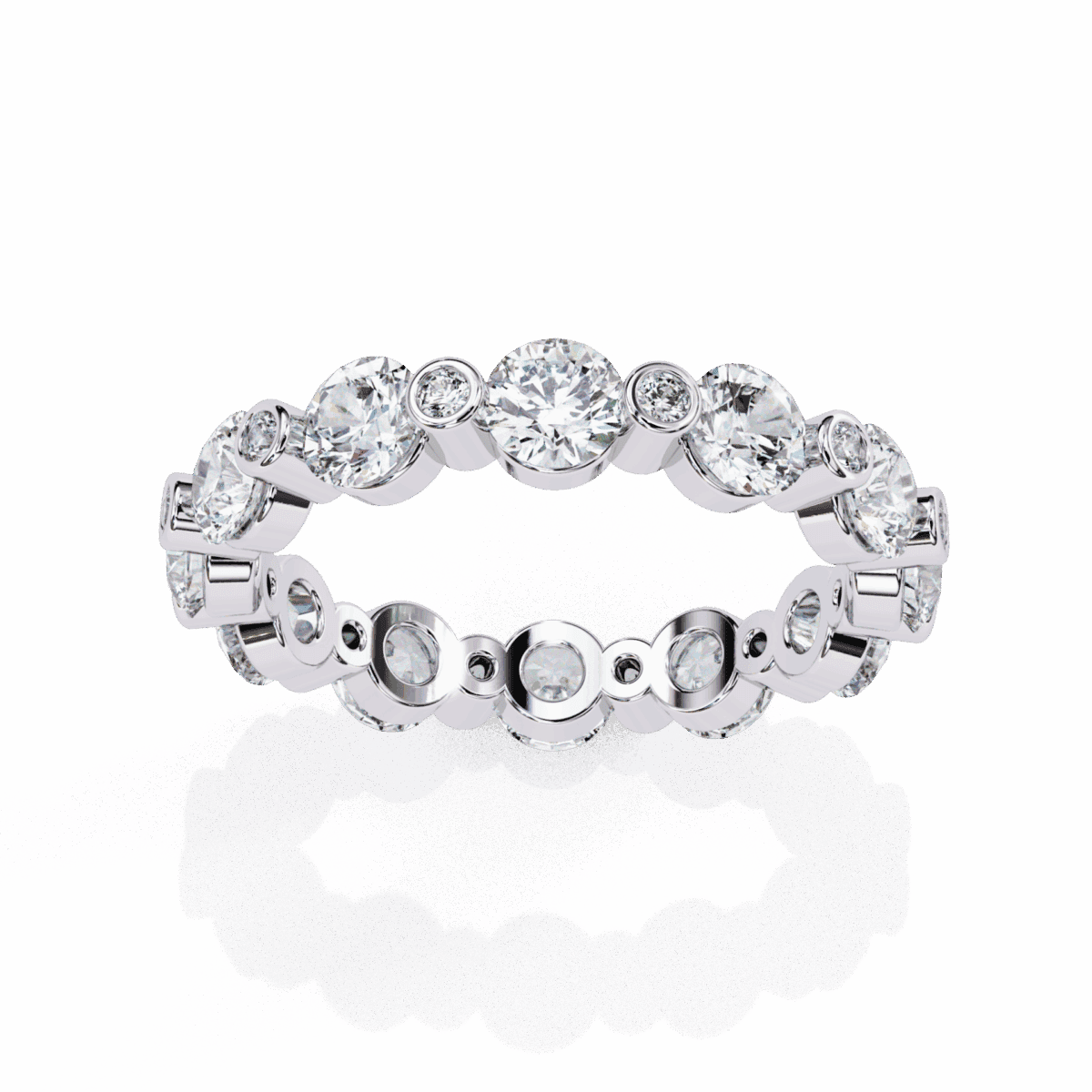 2.5 Carat Round Cut Twilight Diamond Band  Image 2