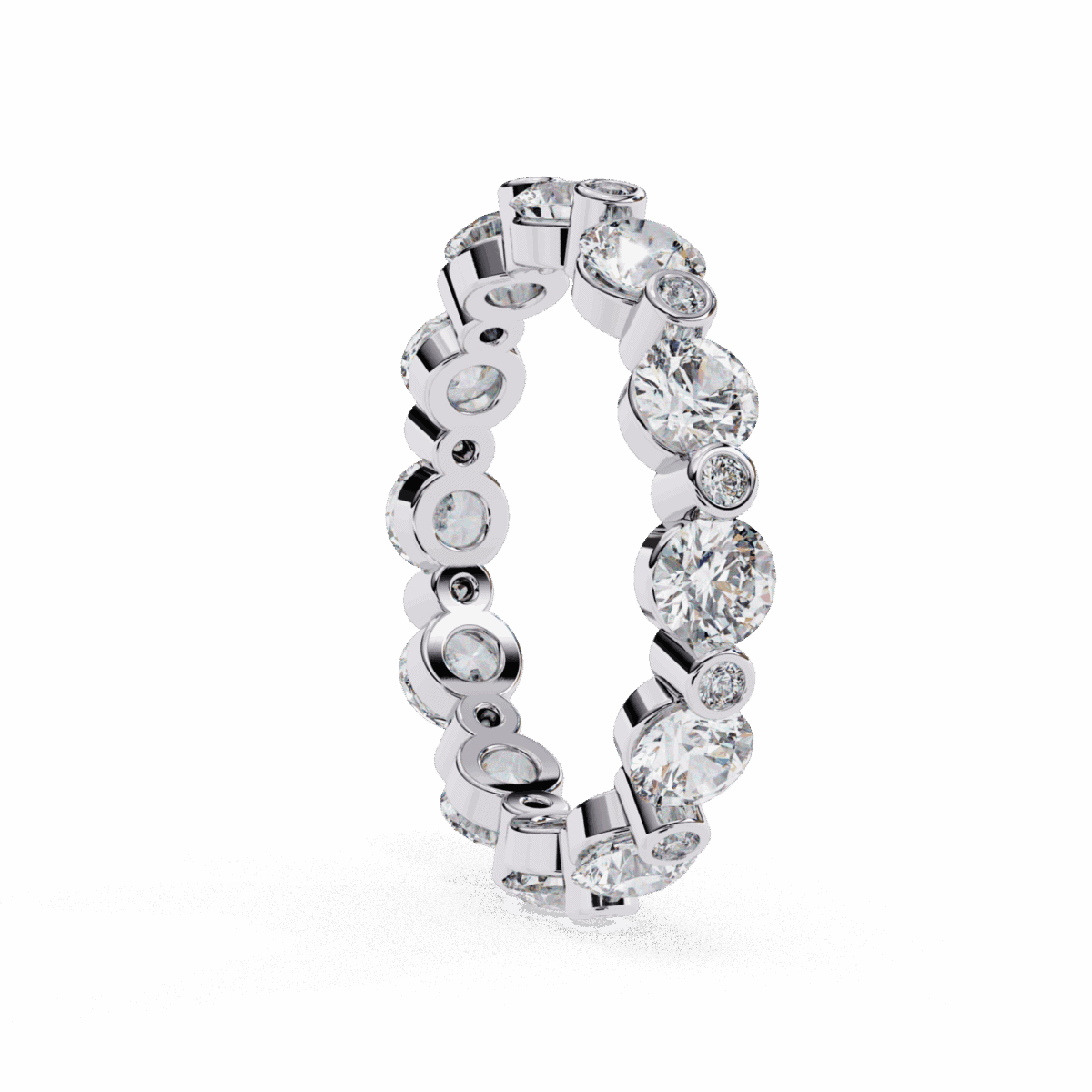 2.5 Carat Round Cut Twilight Diamond Band  Image 3