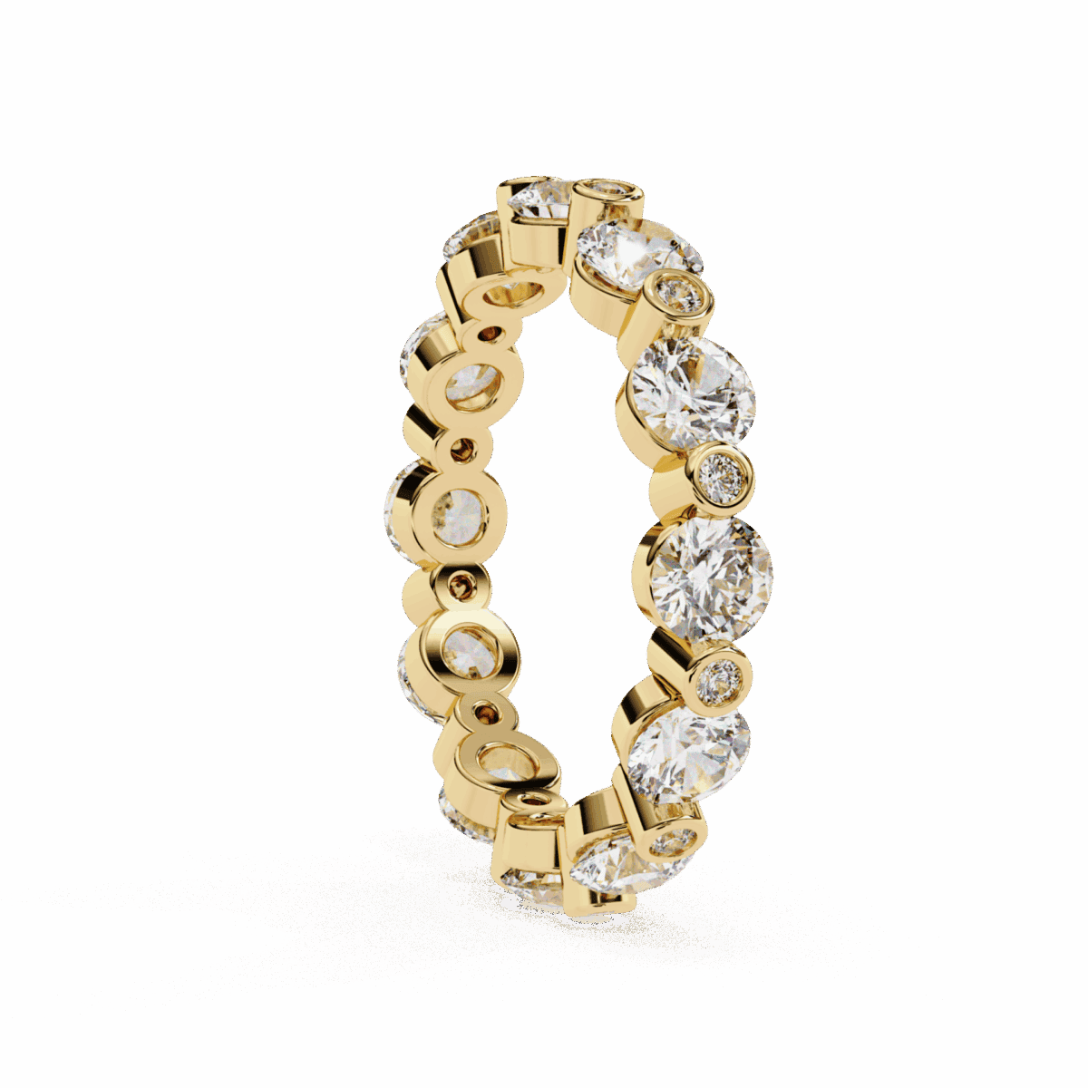 2.5 Carat Round Cut Twilight Diamond Band  Image 7