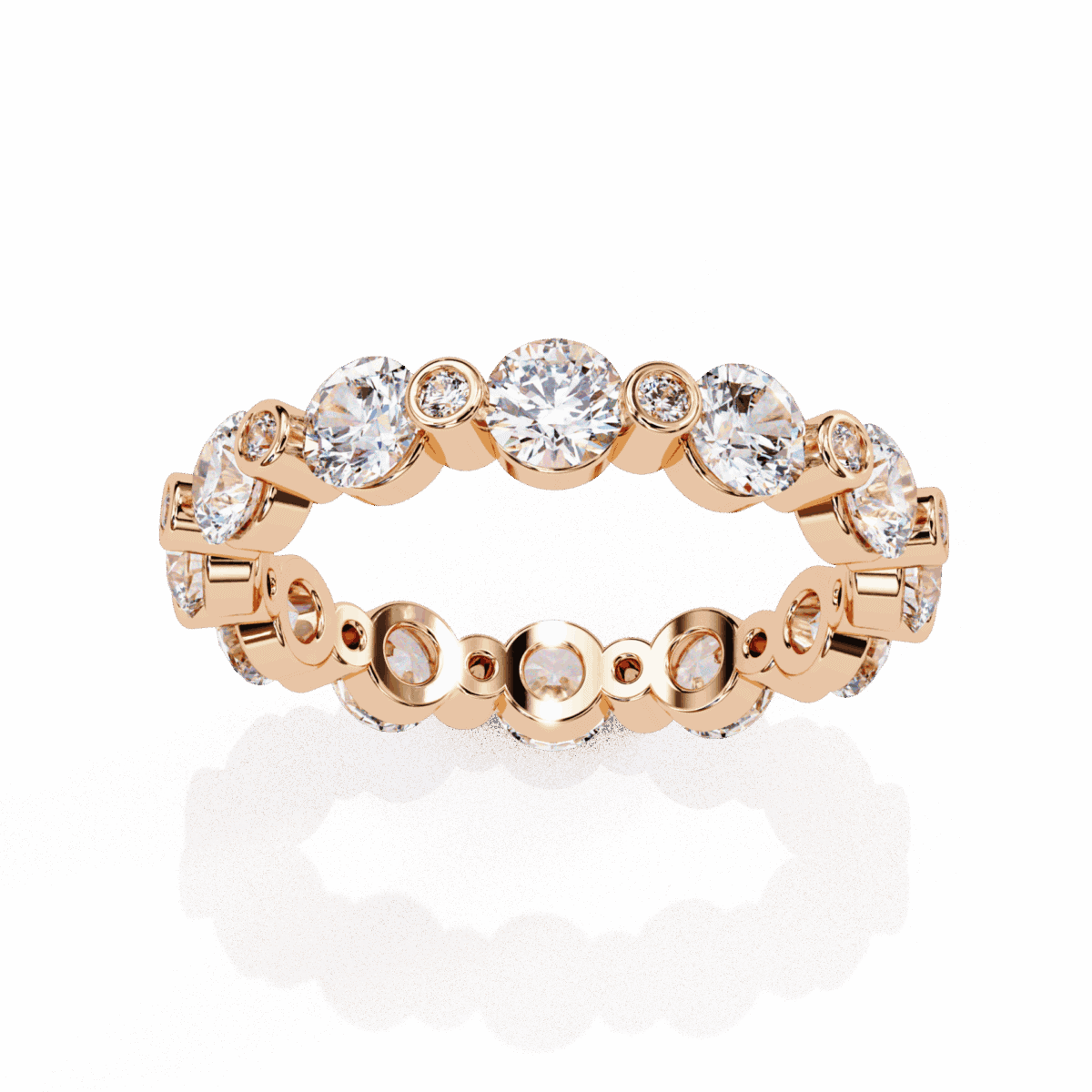 2.5 Carat Round Cut Twilight Diamond Band  Image 10