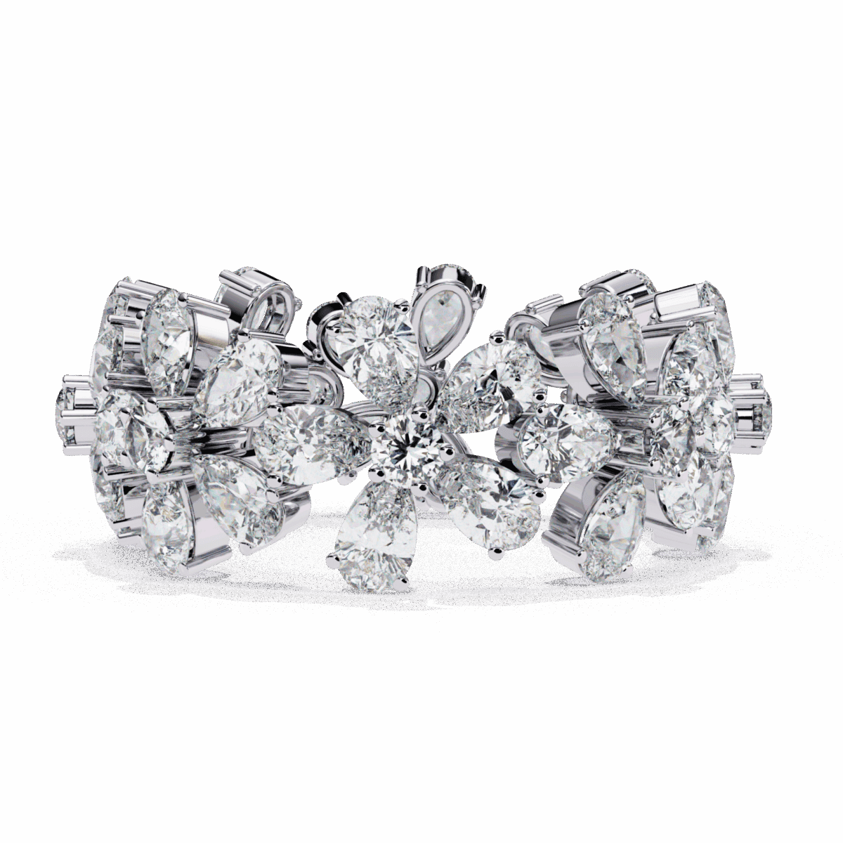 4.25 Carat Pear and Round Cut Twilight Diamond Band  Image 1