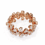 4.25 Carat Pear and Round Cut Twilight Diamond Band - Image 11