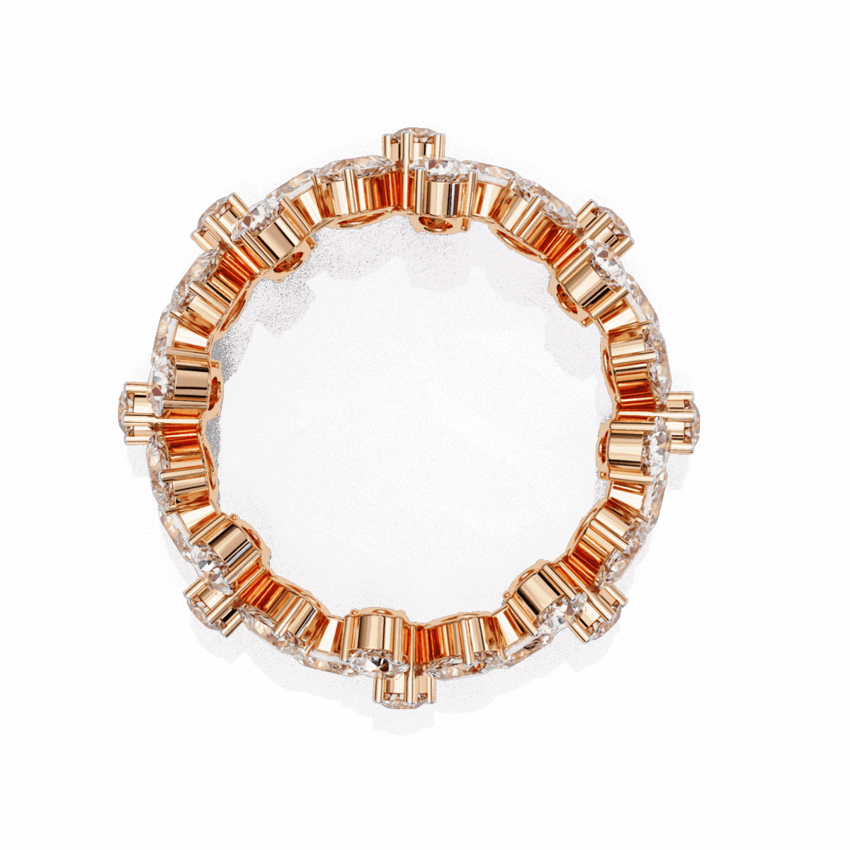 4.25 Carat Pear and Round Cut Twilight Diamond Band  Image 12