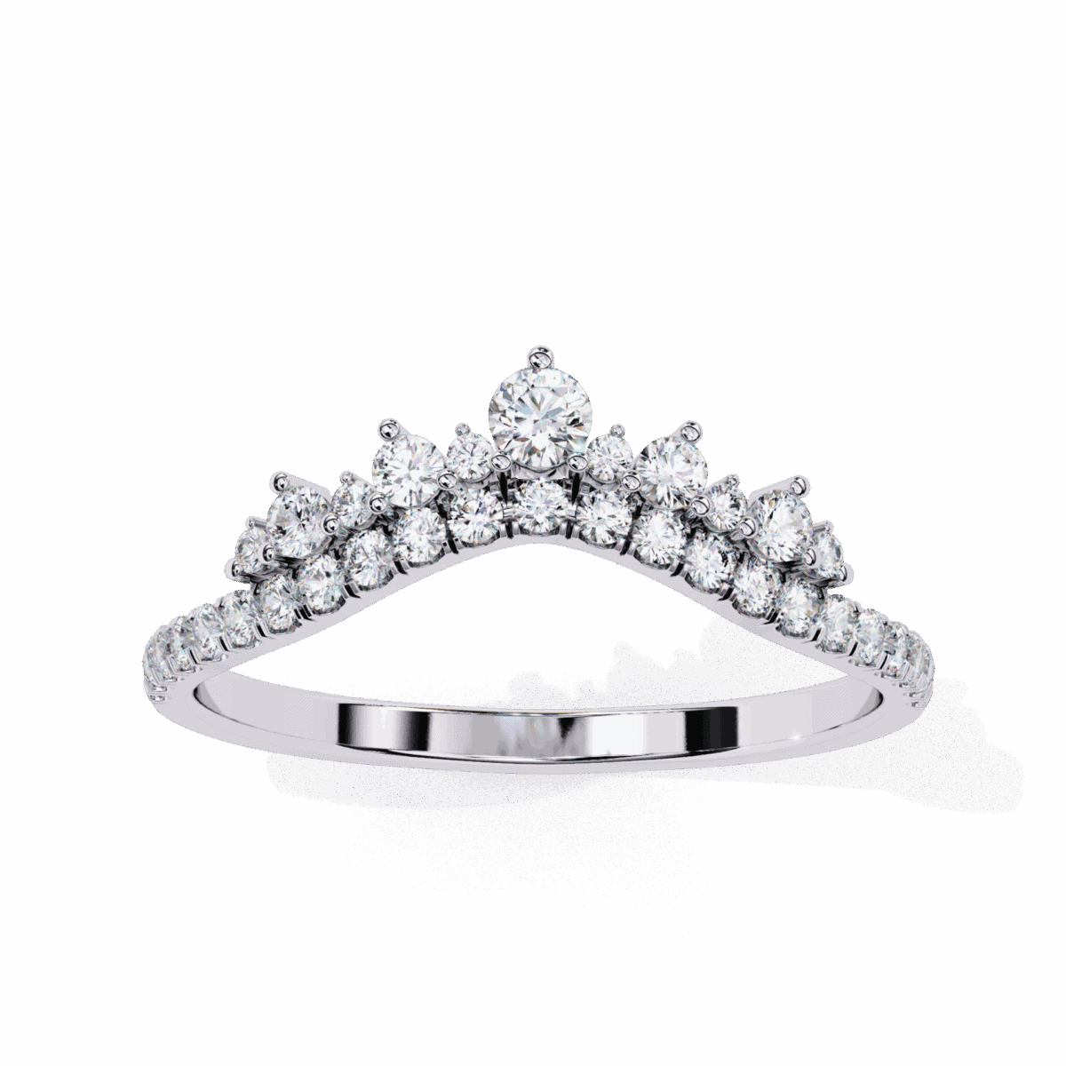 0.4 Carat Round Cut Minimalist Wedding Band  Image 1