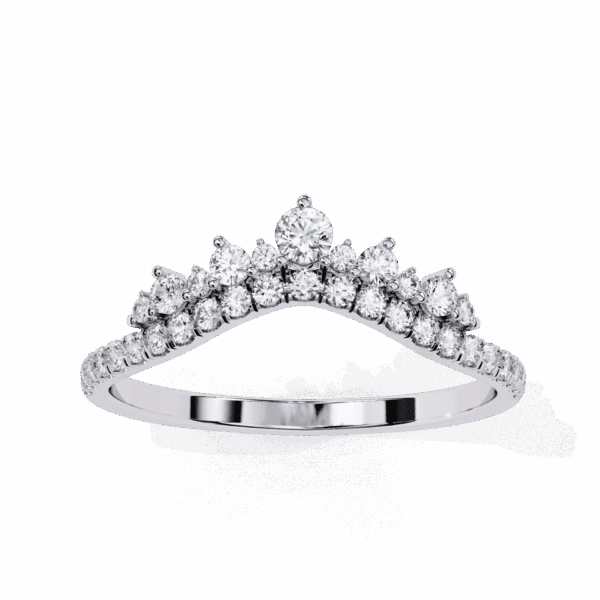 0.4 Carat Round Cut Minimalist Wedding Band