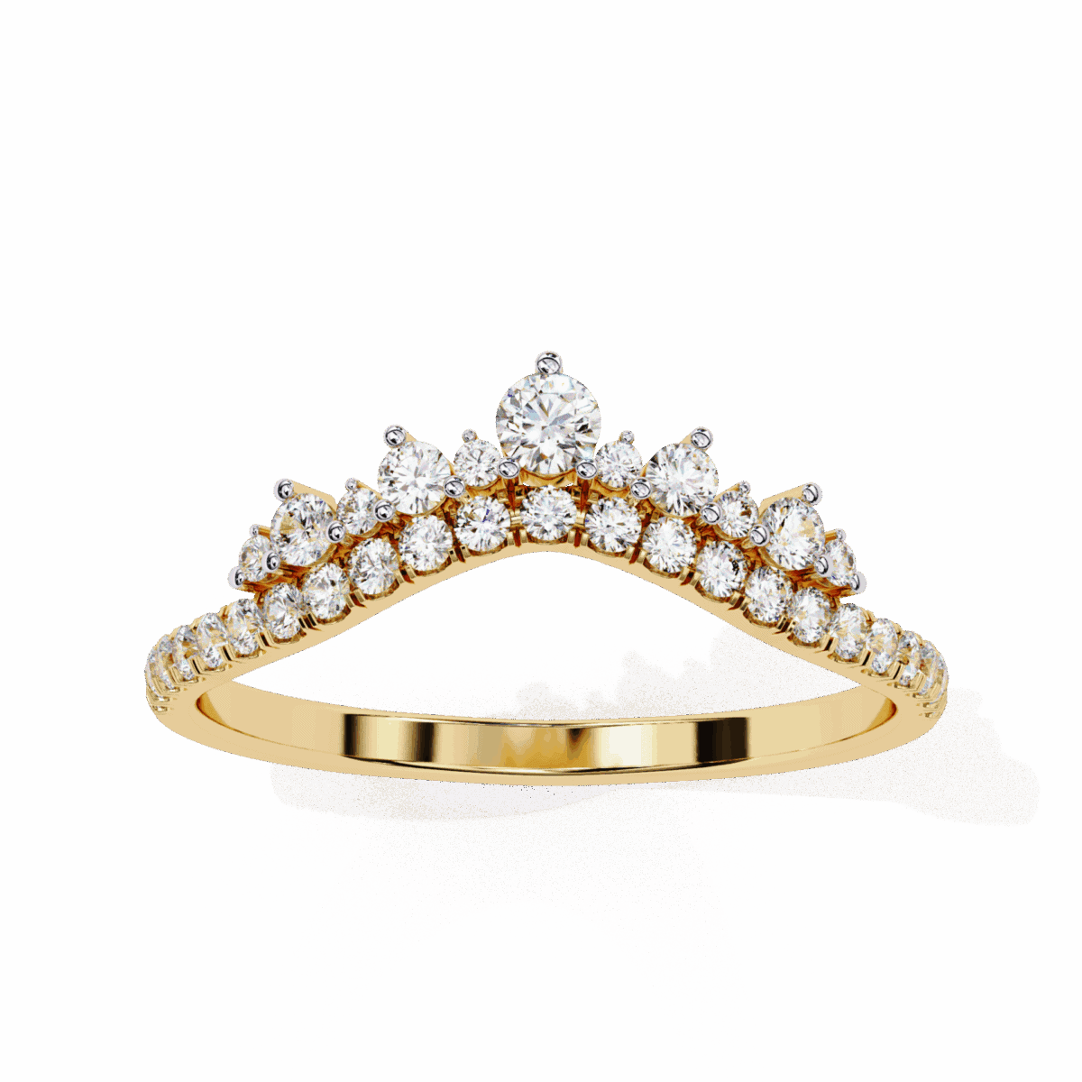 0.4 Carat Round Cut Minimalist Wedding Band  Image 5