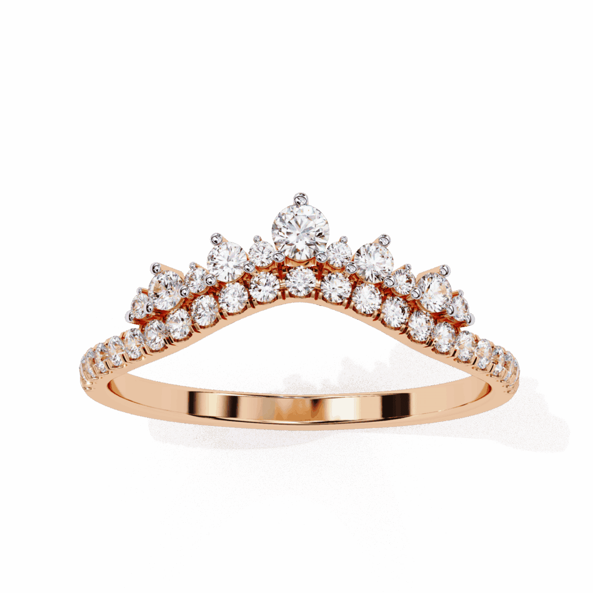 0.4 Carat Round Cut Minimalist Wedding Band  Image 10