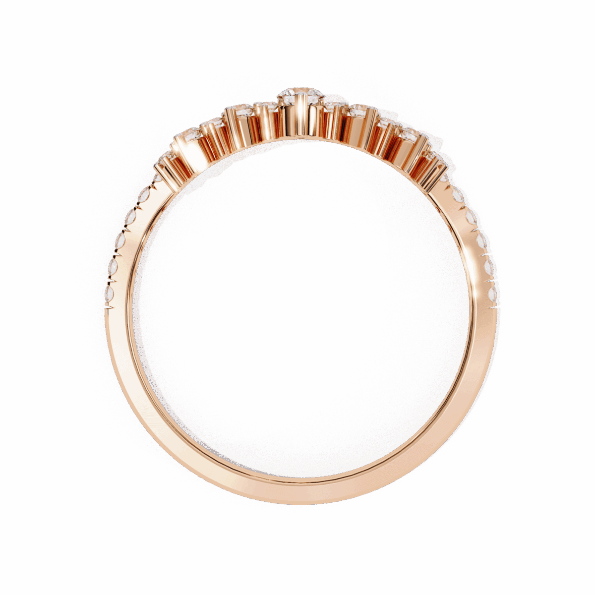 0.4 Carat Round Cut Minimalist Wedding Band  Image 11