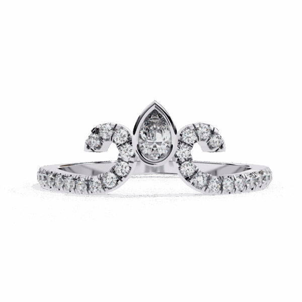 0.25 Carat Pear and Round Cut Timeless Wedding Band