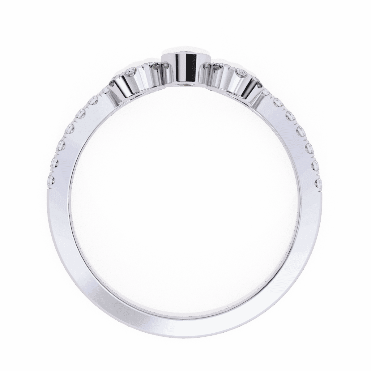 0.25 Carat Pear and Round Cut Timeless Wedding Band  Image 4