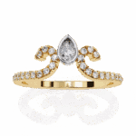 0.25 Carat Pear and Round Cut Timeless Wedding Band - Image 6