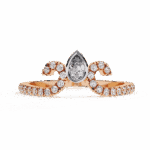 0.25 Carat Pear and Round Cut Timeless Wedding Band - Image 9