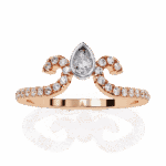 0.25 Carat Pear and Round Cut Timeless Wedding Band - Image 10