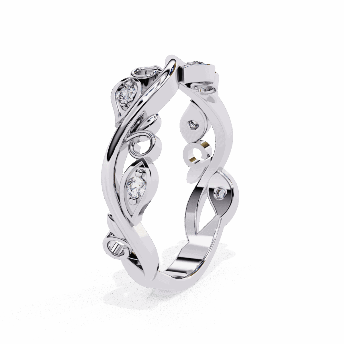 0.1 Carat Round Cut Royale Diamond Band  Image 3