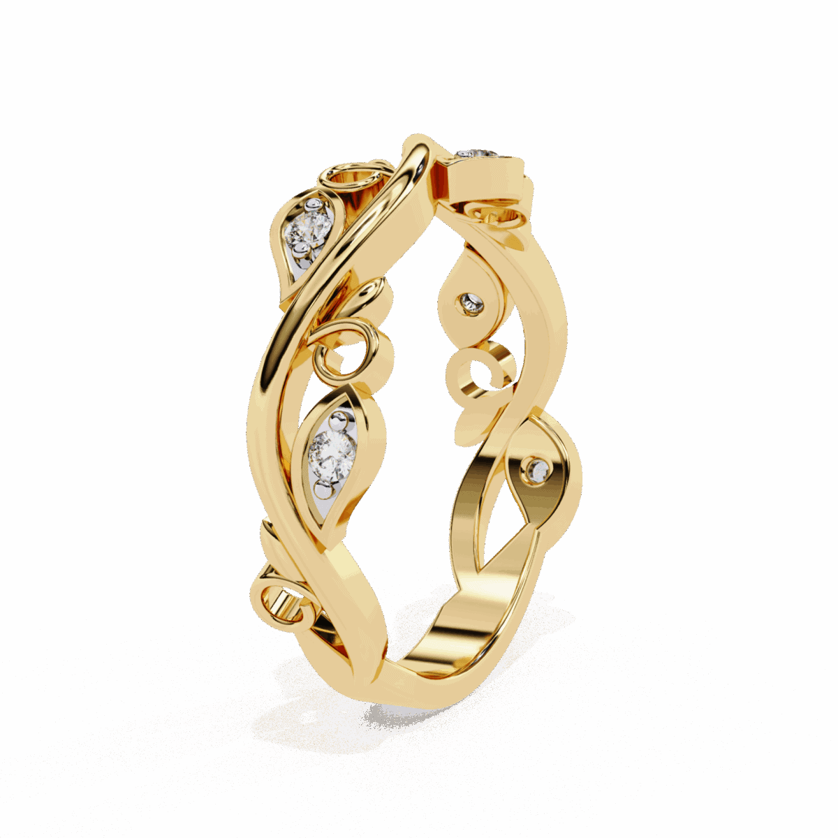 0.1 Carat Round Cut Royale Diamond Band  Image 7