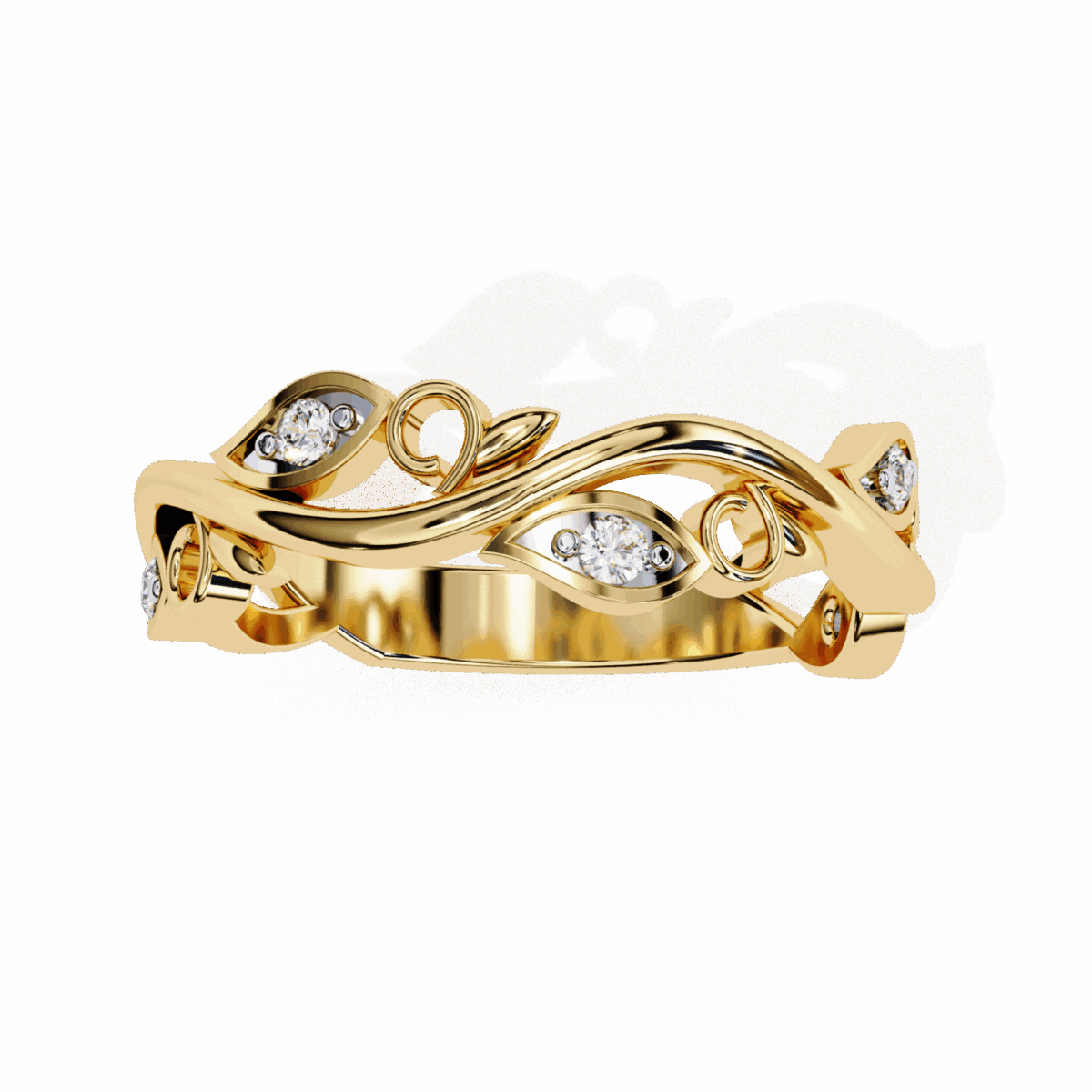 0.1 Carat Round Cut Royale Diamond Band  Image 8