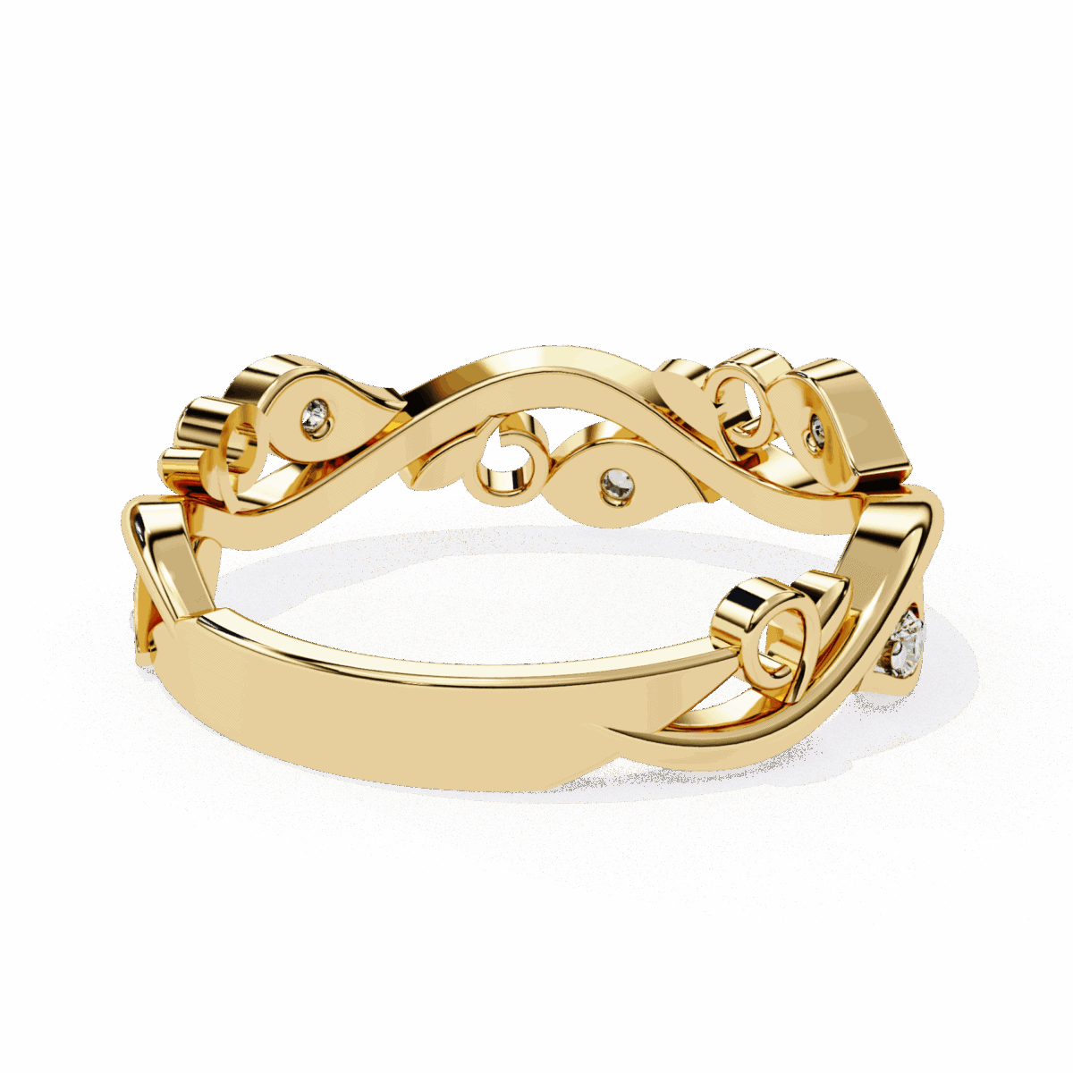 0.1 Carat Round Cut Royale Diamond Band  Image 9