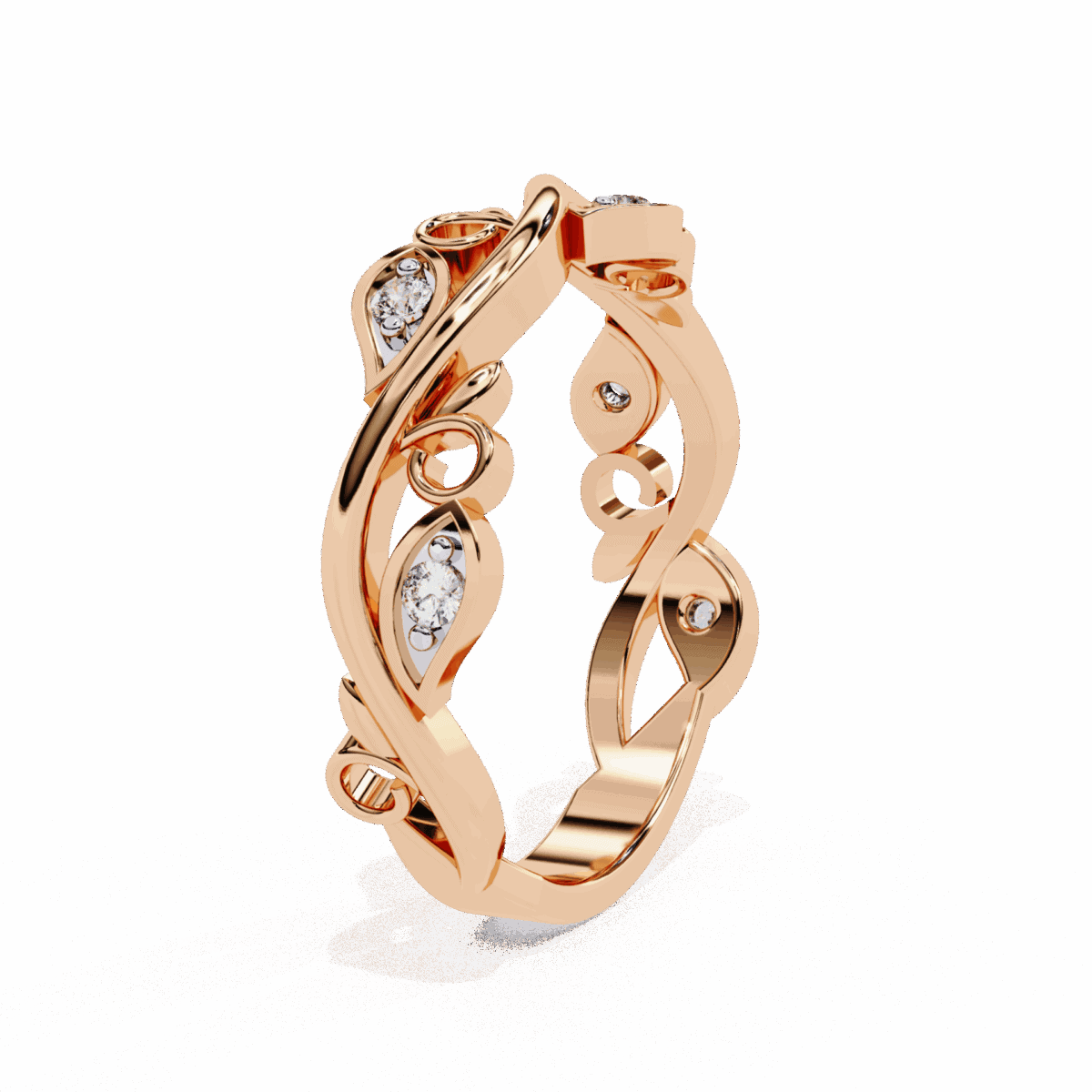 0.1 Carat Round Cut Royale Diamond Band  Image 12